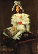 William Merritt Chase Girl in White oil on canvas